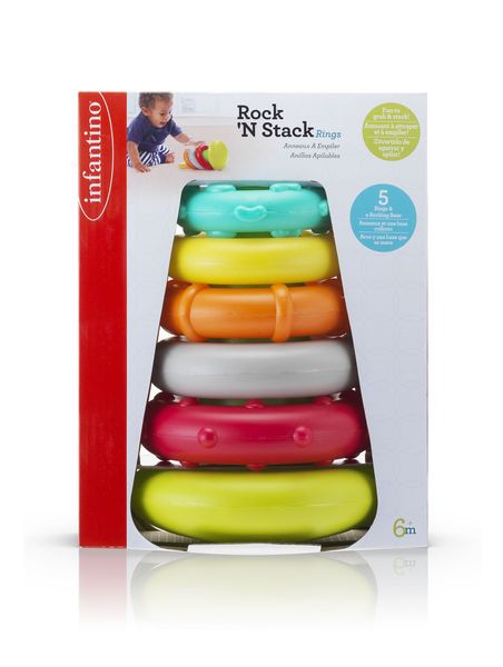 Infantino - Rock'n Stack Rings - Blue