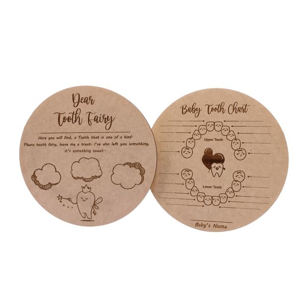 Launch Republic Teething &amp; Tooth Fairy Chart Engraved Round Boards