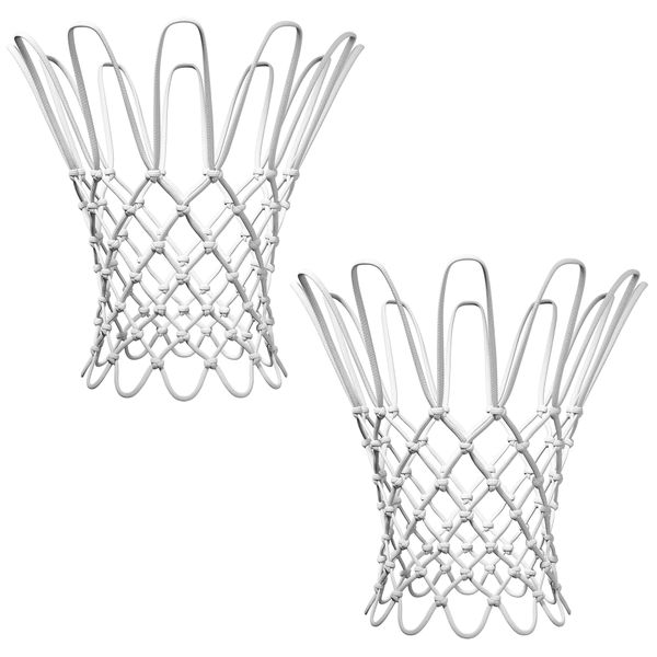 2 Basketball Nets Replacements Outdoor Indoor Rope Net for Basketball Hoop