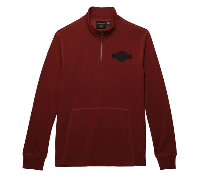 Zip Mockneck Pullover Brown image