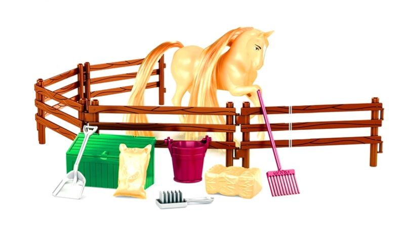 Horse Ranch Playset in W/B Blind Box 9pce