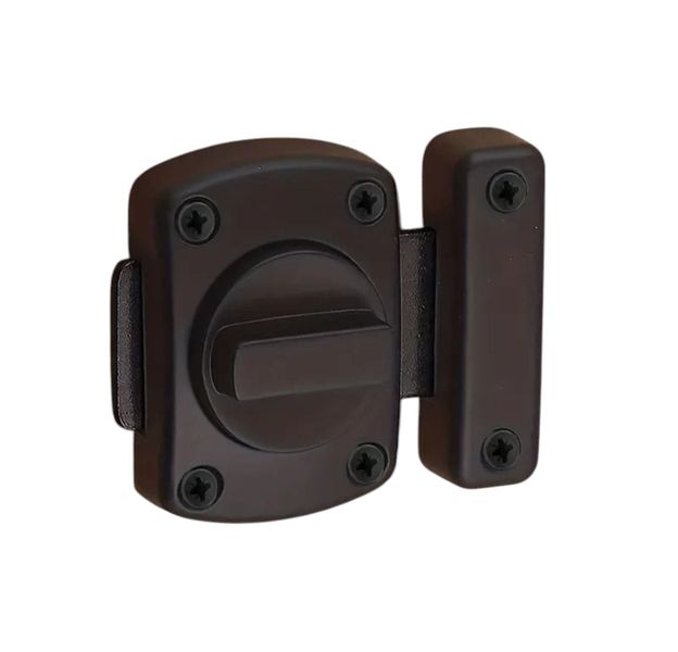 Heavy-Duty Solid Metal Door Lock - Manual, No Batteries, Black Finish