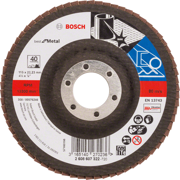 Flap disc Best for Metal 115 mm 60 straight