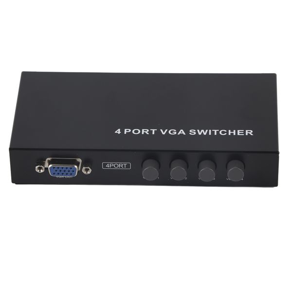 4-Port VGA Switcher, SVGA, 4-in-1-out, for LCD/PC/TV