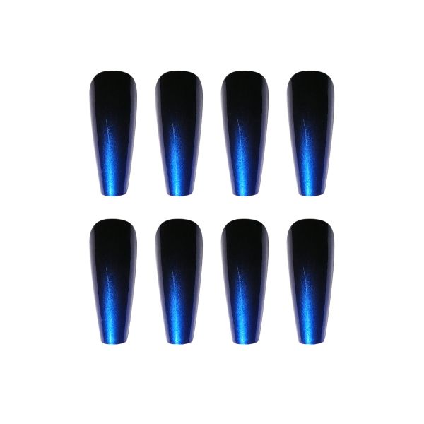 Press on nails blue ombre