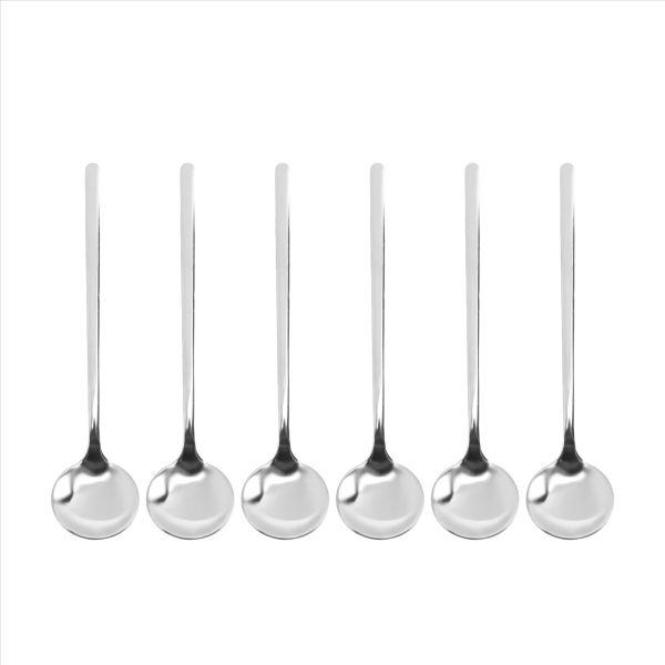 Stainless Steel 6 Piece Espresso Spoons For Sugar Antipasto (Silver)