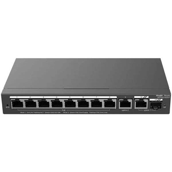 Reyee 10 Port Gigabit with 8 PoE 120W 1SFP Combo Port Smart Managed Switch