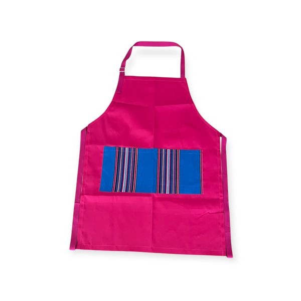 Pink, Quality CottonTwirl Full Size Apron with adjustable neck strap