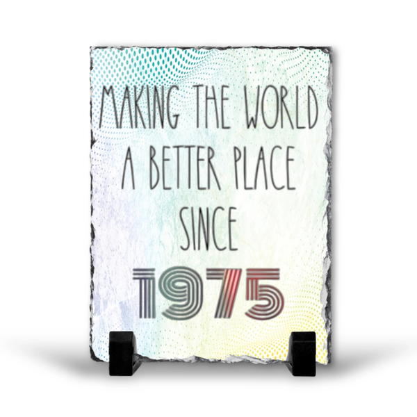 Making The World A Better Place Since 1980 Birthday Gift Keyring