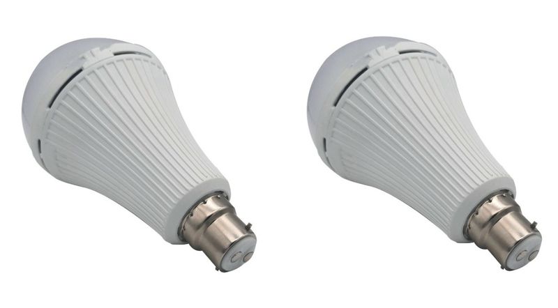 20W B22 - Pin Type Rechargeable Emergency LED Light Bulb - 2 Pack