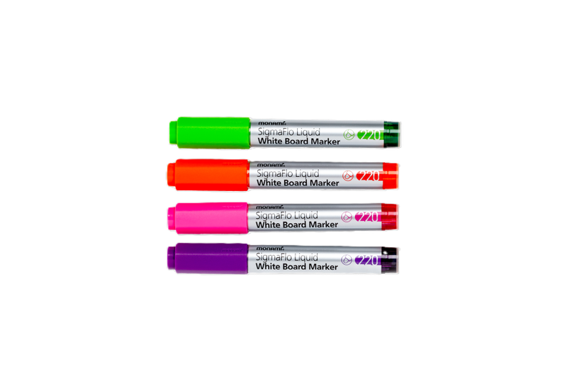 MONAMI SigmaFlo Water based Marker 220 Bullet Assorted 4's