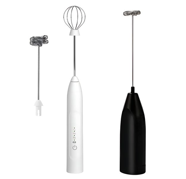 Handheld Rechargeable 3 Speed Milk Frother + Battery Operated Milk Frother