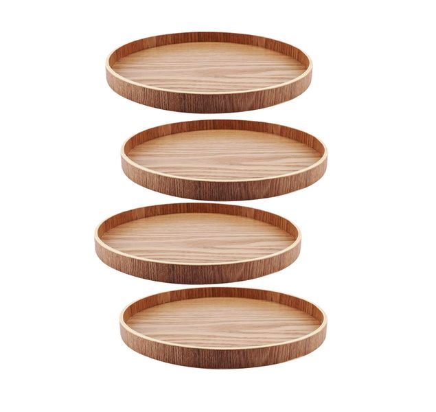 Bamboo Wooden Plates - Pack of 4