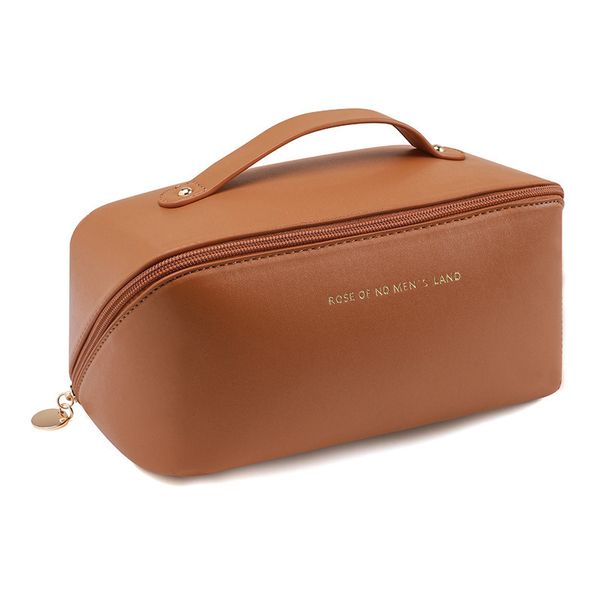 Women's Waterproof Makeup Bag - Large Travel Toiletry Organizer with Handle