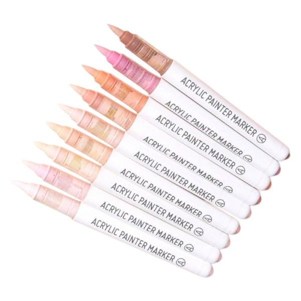 Water-Based Acrylic Painter Marker Set - Warm Shades