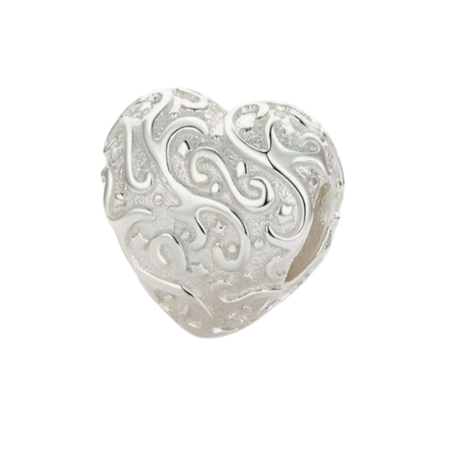 925 Sterling Silver Heart-shaped Charm Image