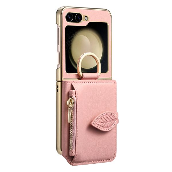 Bracket Zipper Folding Screen Phone Case Compatible with Samsung Z Flip 5