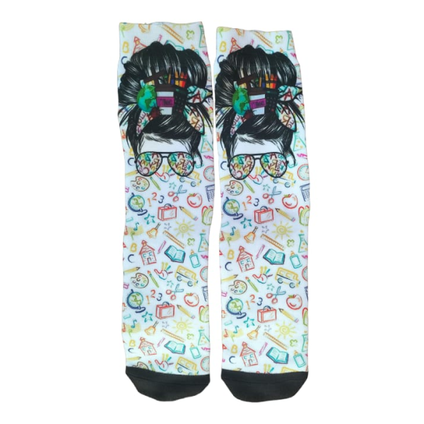 Funky Gift Printed Socks -#Teacherlife