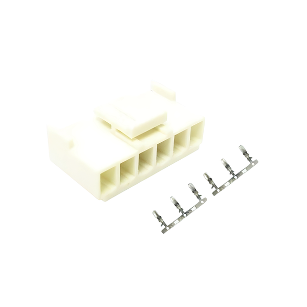 XY135-06HT: 3.96mm 6-Way Locking In-Line Wire-to-Board Housing