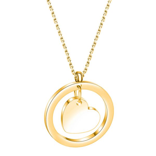ZELTRYN Hollow Heart 18K Gold Versatile Necklace
