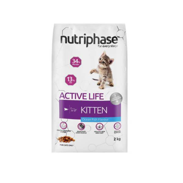 Nutriphase- Kitten Ocean Fish Flavour Dry Cat Food 2kg x 2 Pack