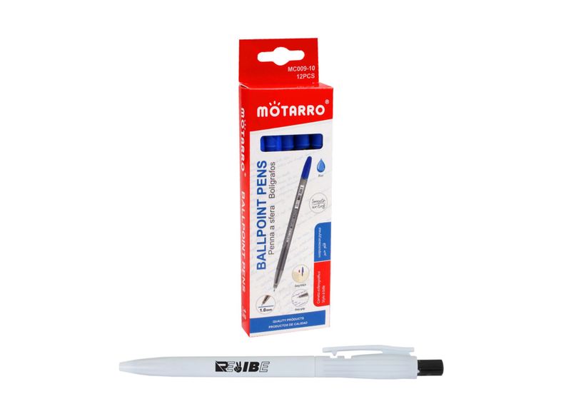 12 Pack Smooth Writing Black Ballpoint Pens 1.0mm With Added ReVibe Pen