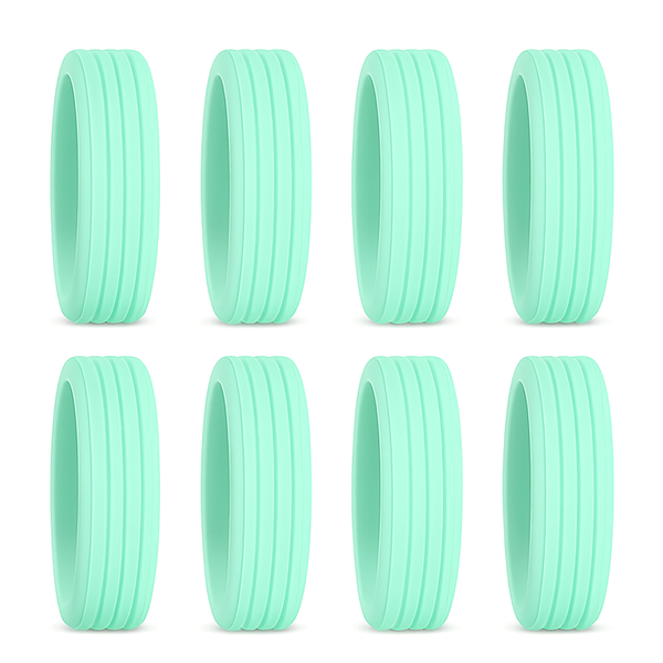 Luggage Wheel Silicone Glow-in-the-Dark Silent Protective Cover - 8 Pcs