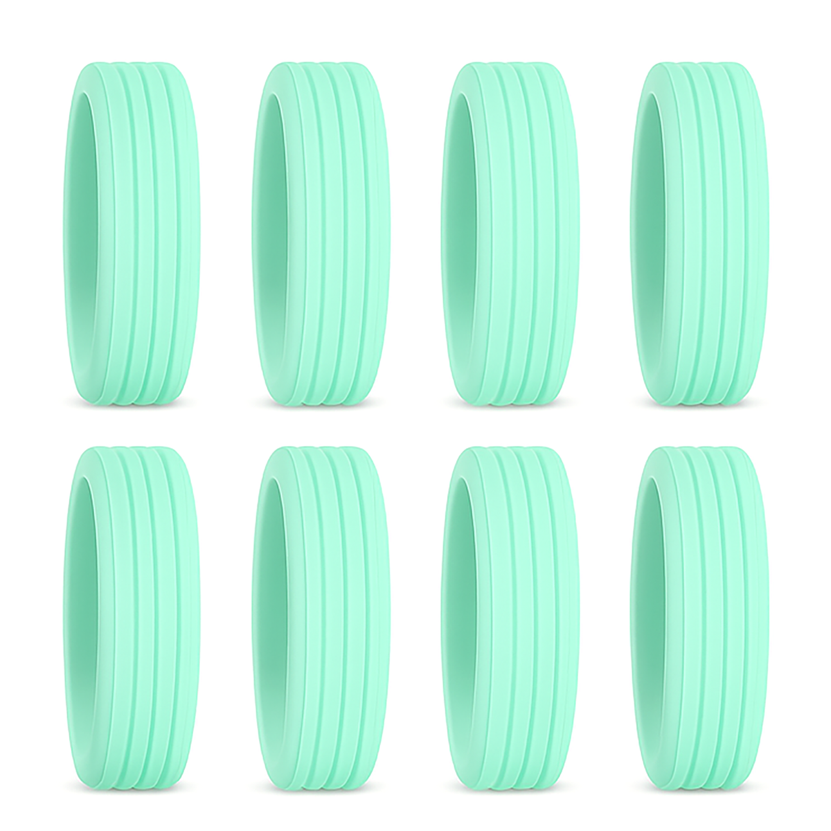 Luggage Wheel Silicone Glow-in-the-Dark Silent Protective Cover - 8 Pcs