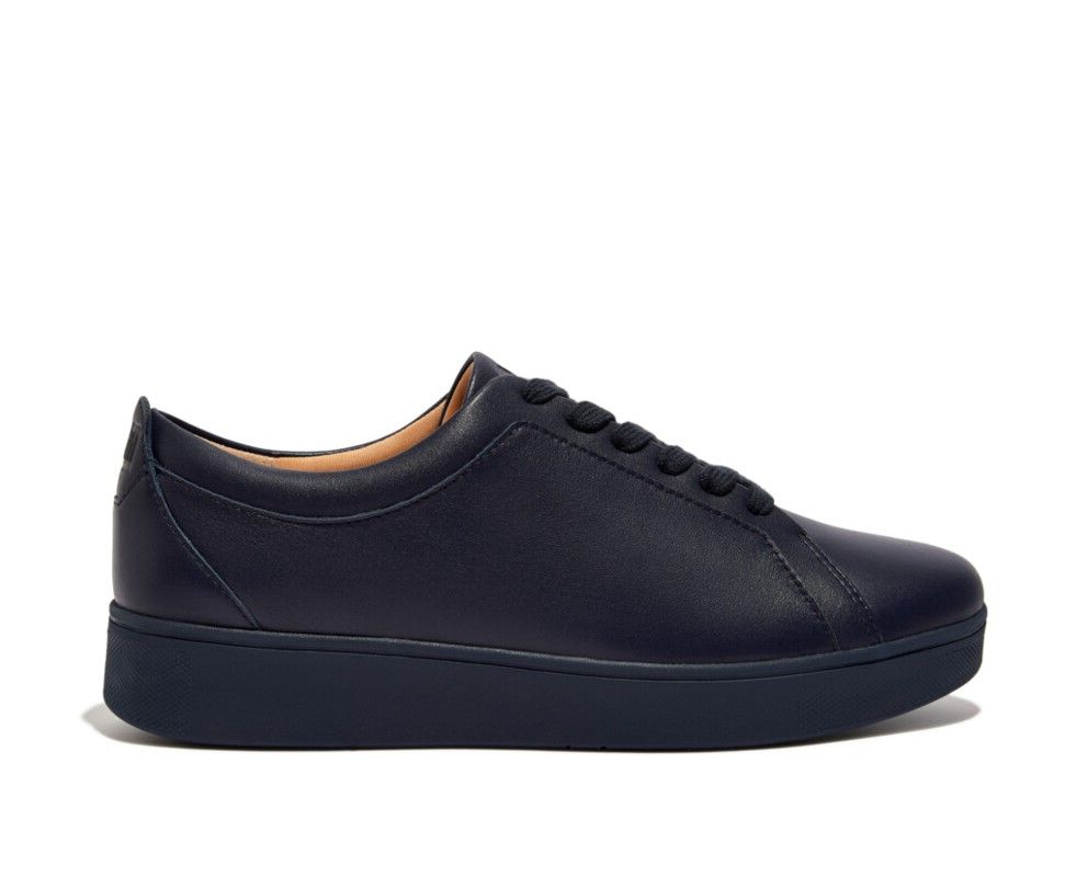 FitFlop Rally Leather Trainers All Midnight Navy | Shop Today. Get it ...