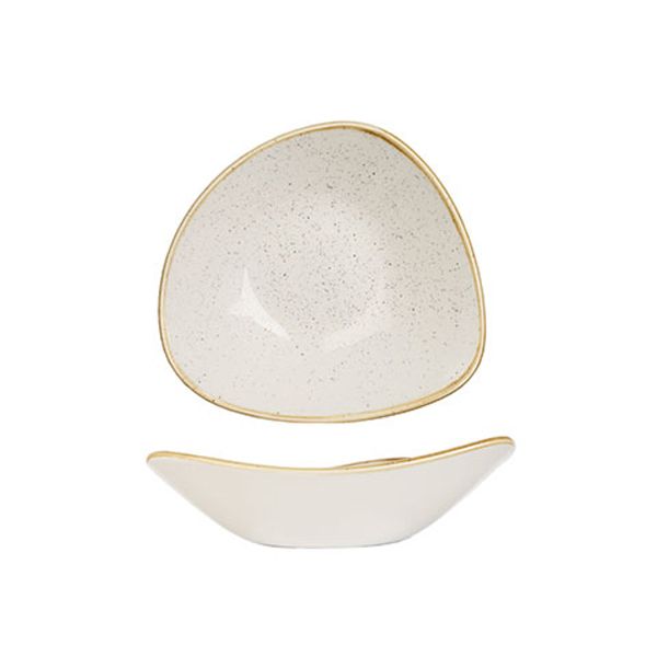 Churchill Stonecast Barley White Triangle Plate 12 Pcs