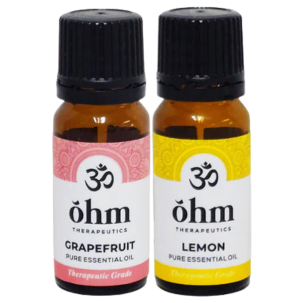 OHM | 10ml Grapefruit &amp; 10ml Lemon Aromaterapy Essential Oil Combo