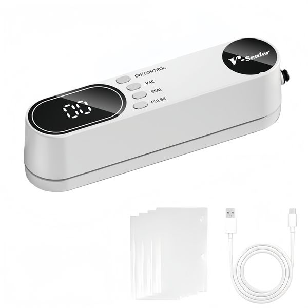 Mini Cordless Vacuum Sealer - USB Rechargeable Food Sealer