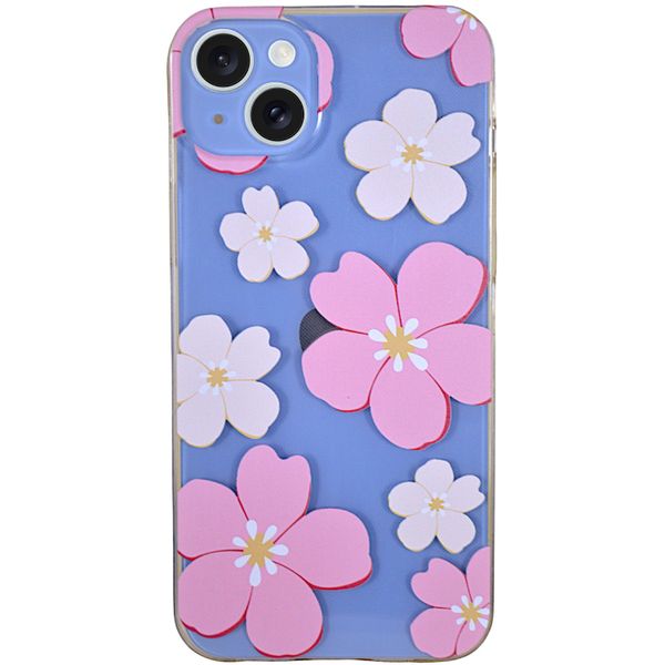 Clear - Phone Case with Spongebob Flowers - Iphone 15