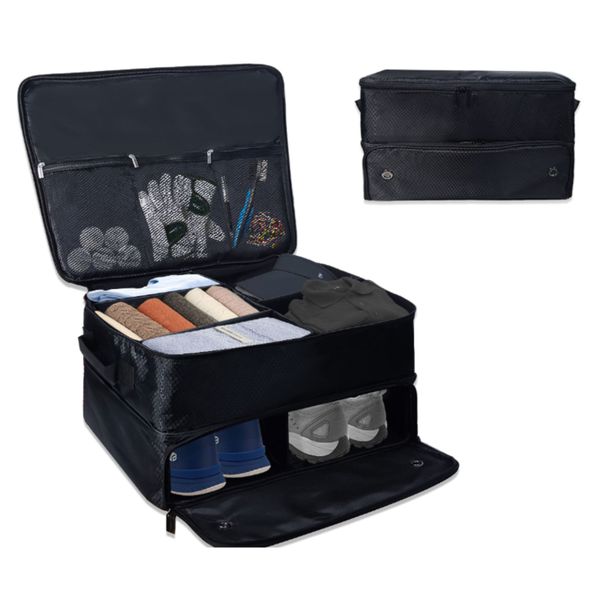 2-Tier Adjustable Dividers Golf Bag Organizer- 45x34.5x24cm( (only bag)