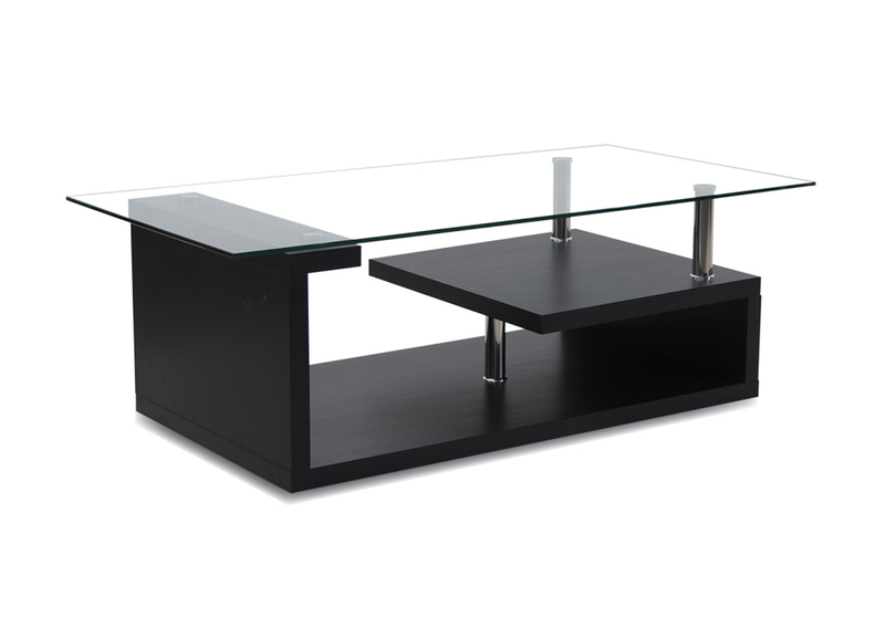 Coffee Table - Glass Top - Black