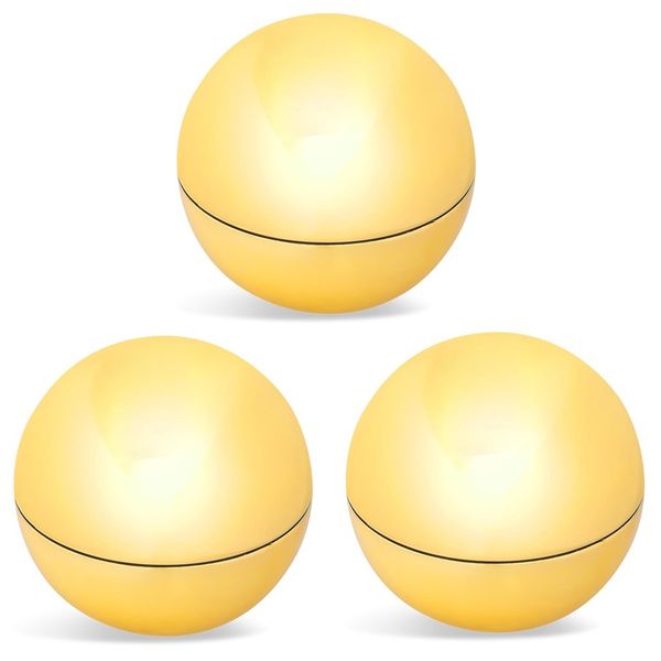 Metallic Lip Balm Round Sphere - 3 Pack