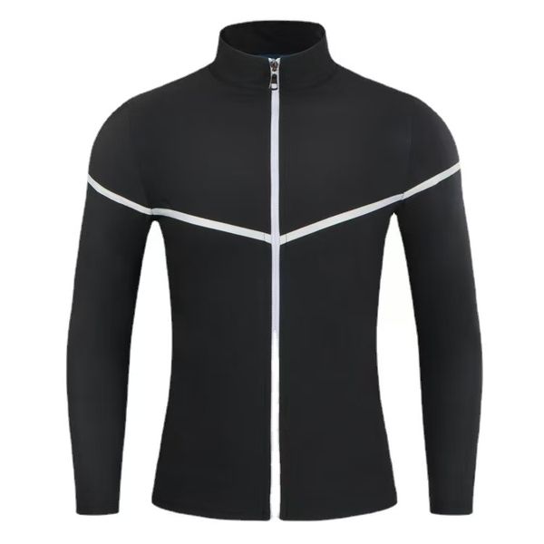 Men's Body Shaping Zip-Up Jacket Long Sleeve Sauna Sweatshirt