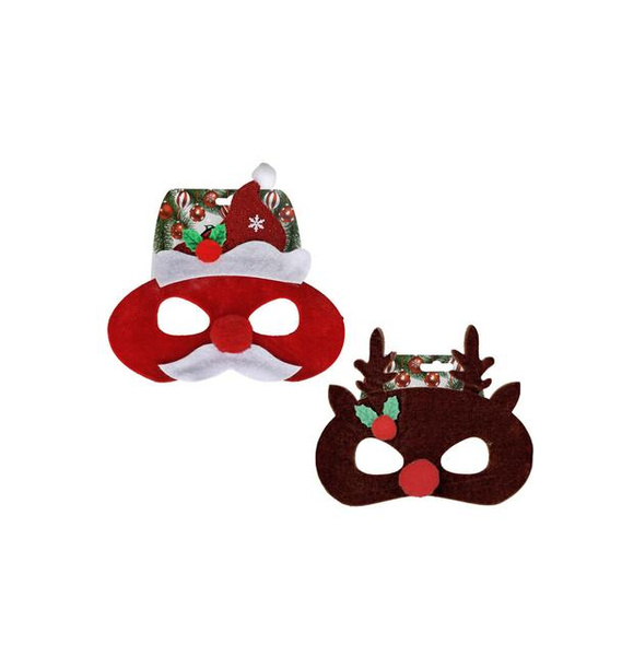 Xmas Novelty Dress Up Mask x 2