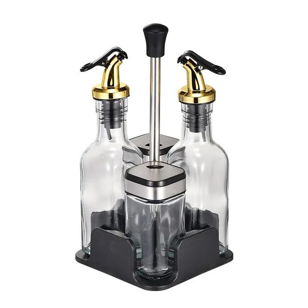 Spice Rack Dispenser With Seasoning Bottle Set