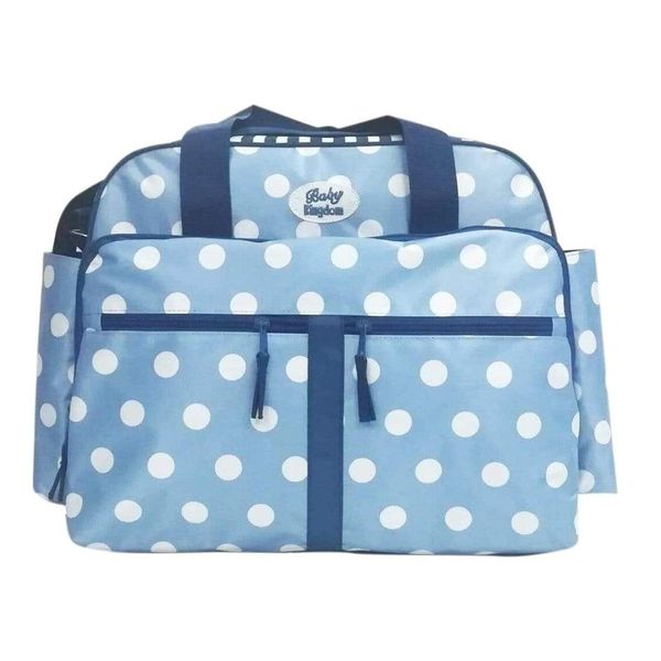 Baby Kingdom 2 in 1 Travel Bag &amp; Bed - Polkadot Blue