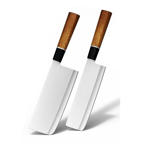 Stainless Steel Japanese Style Hand-forged Knife with Olive Wood Handle