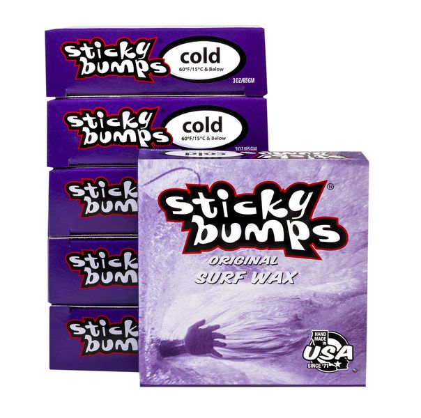 Sticky Bumps Original Cold | 5-Pack Surfboard Wax