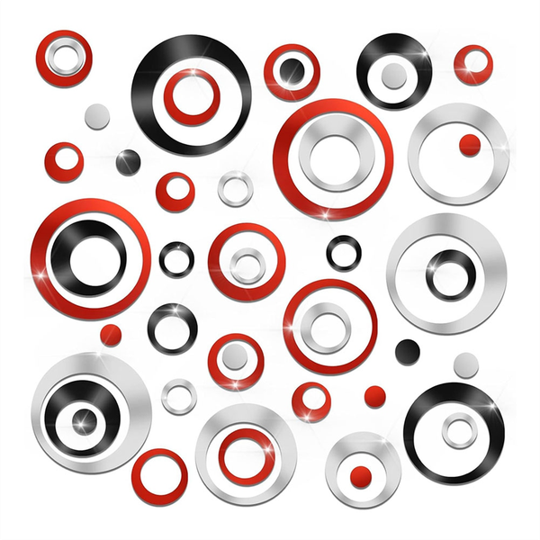 Removable Round Dots Mirror Wall Decoration Wall Decals Murals