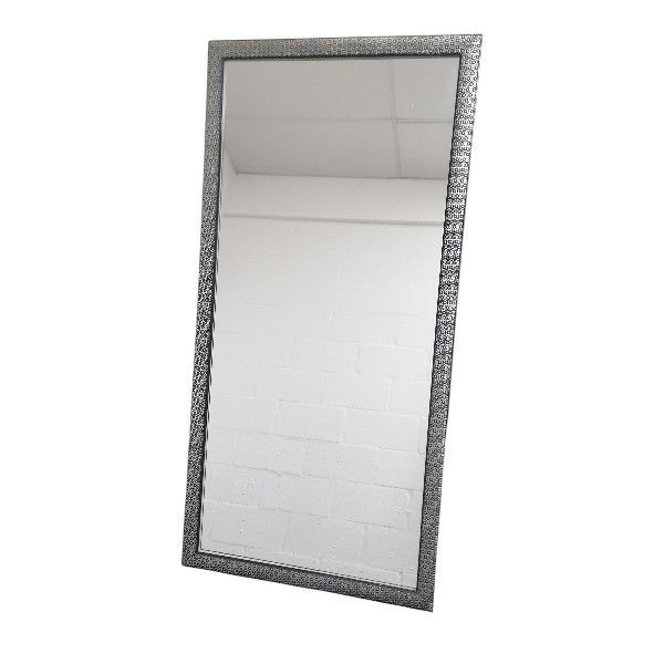 Black Wooden Frame Rectangular Glass Mirror