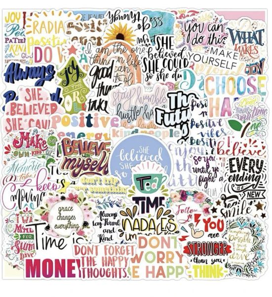 50 Piece Motivational Slogan Stickers
