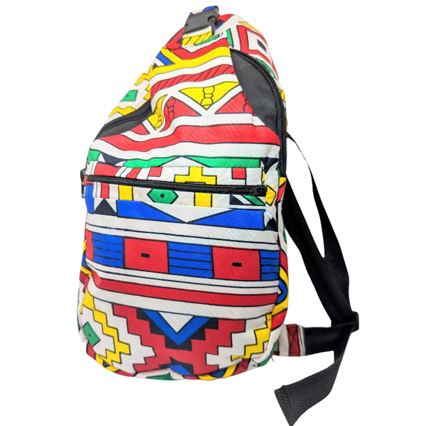 Orange African Sling Bag by Tribe Afrique