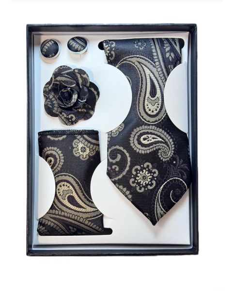 Elegant Paisley Tie Set