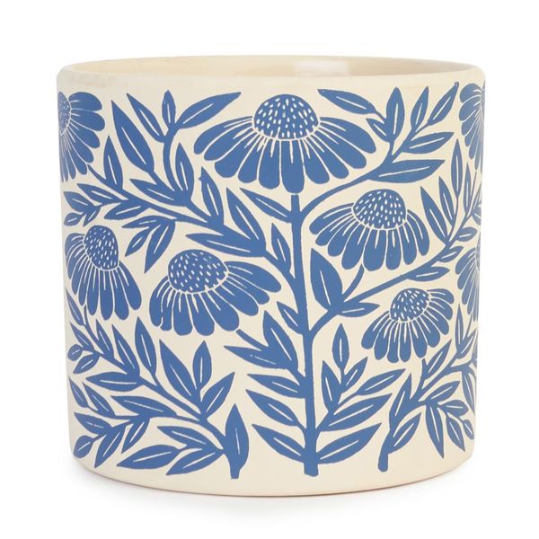 Flower Pot - Blue - 13.5 x 12.5cm