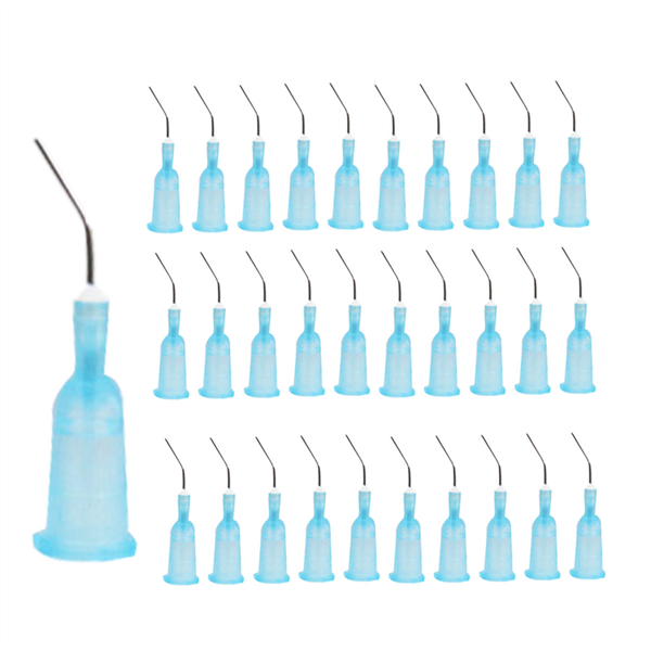 100 Pieces Bent Dispensing Tips 25G Blunt Tip Dispensing Needle