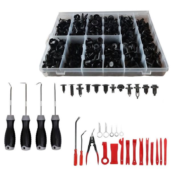 280 Piece Retainer Clips, 4pcs Handy Hook Set &amp; 19pcs Panel Repair Combo kit